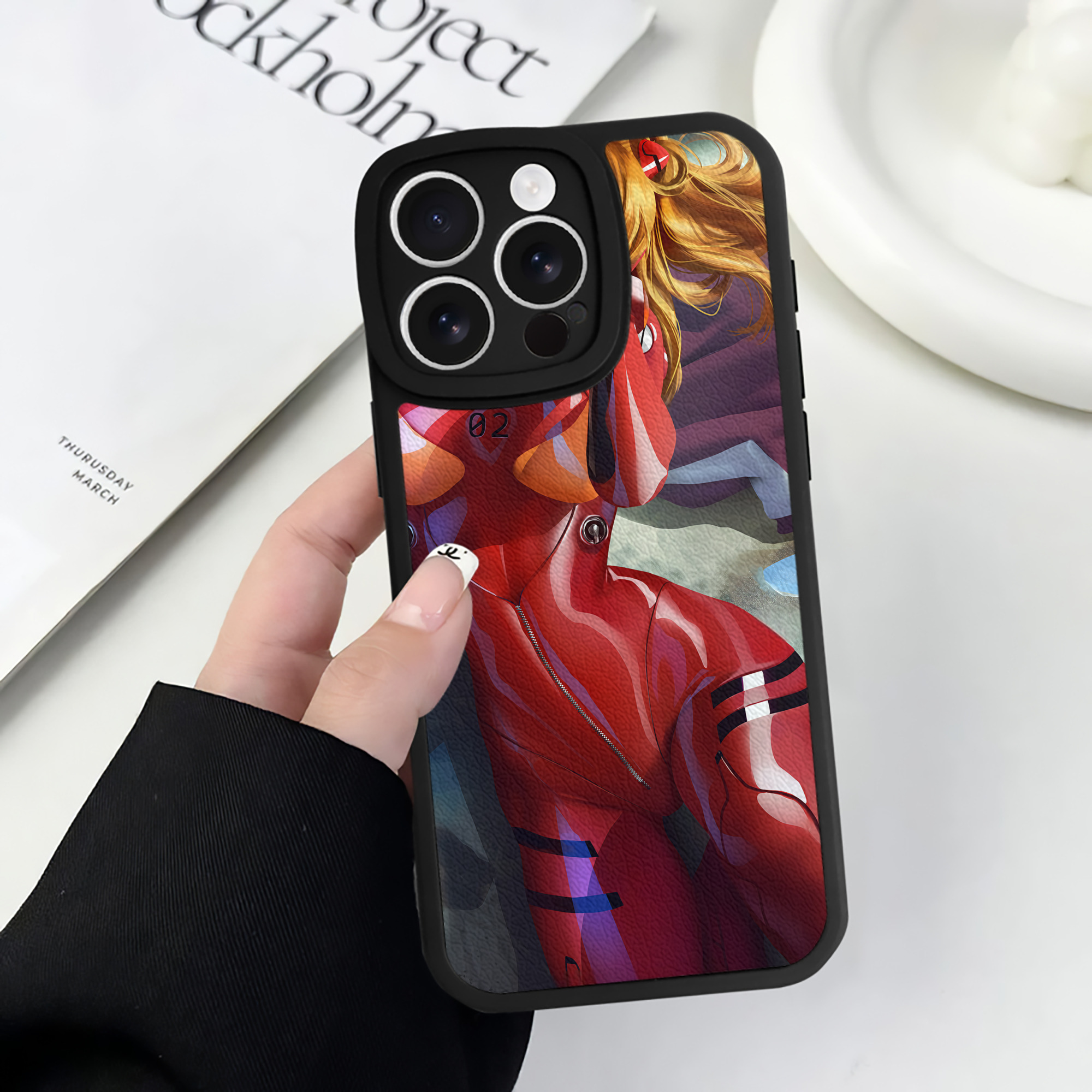 （画像用） EVA 新世紀エヴァンゲリオン 【iPhone 16シリーズ対応】シリコンスマホケース（レザー調） 材質：シリコン